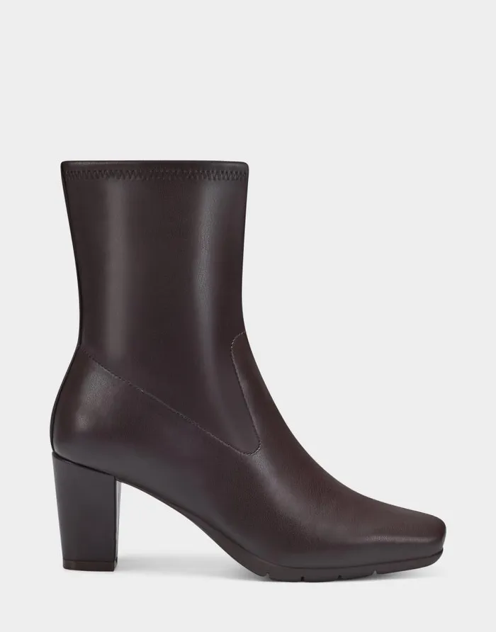 Aerosoles Comfortable Women039s Ankle Boot In Brown Stretch Brown Women Heeled Boots Aerosoles Comfortable Women039s Ankle Boot In Brown Stretch Brown Women Heeled Boots