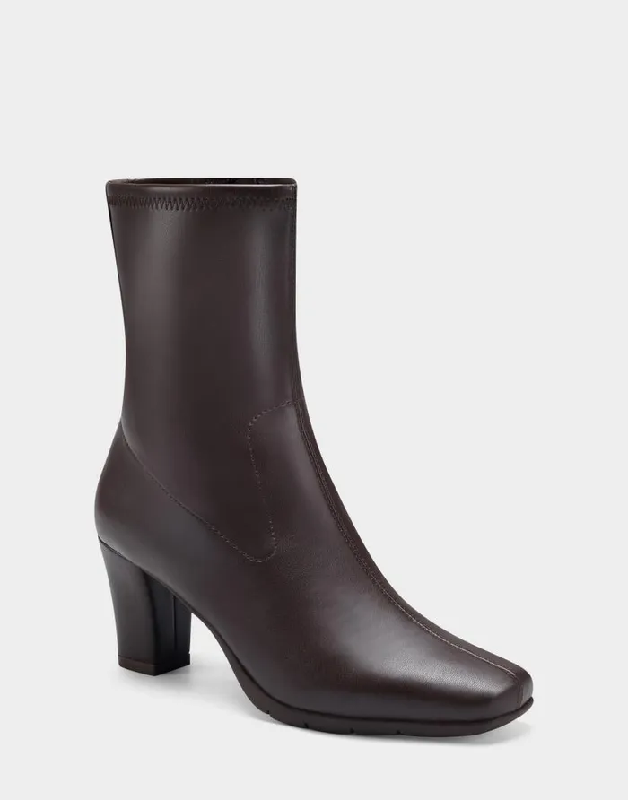 Aerosoles Comfortable Women039s Ankle Boot In Brown Stretch Brown Women Heeled Boots