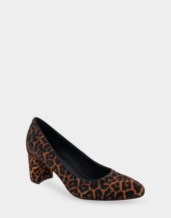 Aerosoles Comfortable Women039s Mid Heel Pump In Leopard Print Calf Hair Leopard Print Calf Hair Women Pumps