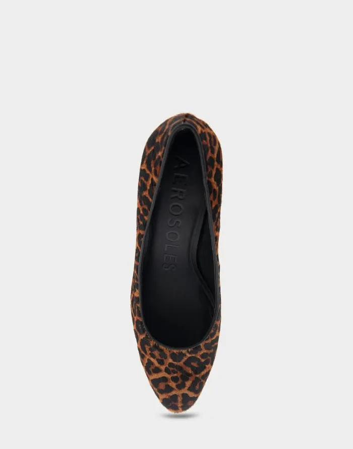Aerosoles Comfortable Women039s Mid Heel Pump In Leopard Print Calf Hair Leopard Print Calf Hair Women Pumps