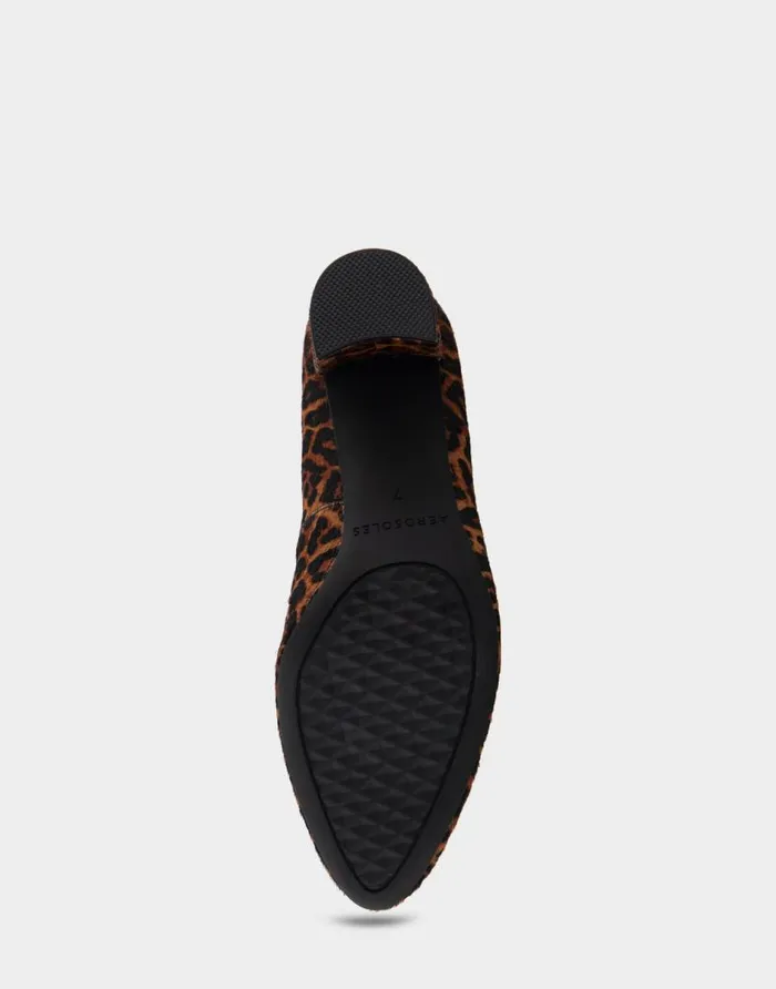 Aerosoles Comfortable Women039s Mid Heel Pump In Leopard Print Calf Hair Leopard Print Calf Hair Women Pumps