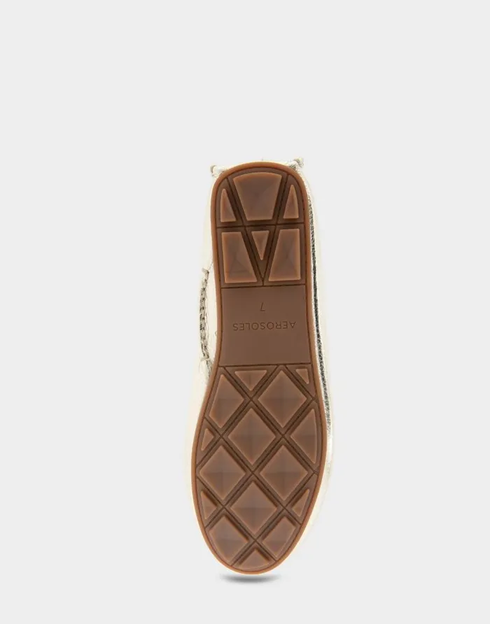 Aerosoles Comfortable Women039s Ornamented Driver In Soft Gold Leather Soft Gold Leather Women Loafers