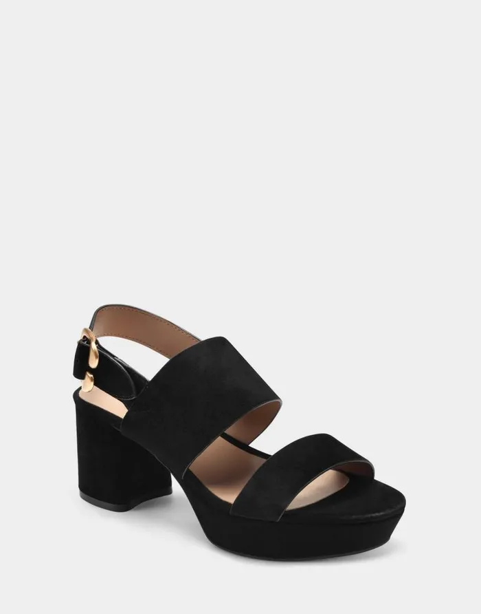 Aerosoles Comfortable Women039s Sandal In Black Genuine Suede Black Suede Women Platforms Aerosoles Comfortable Women039s Sandal In Black Genuine Suede Black Suede Women Platforms