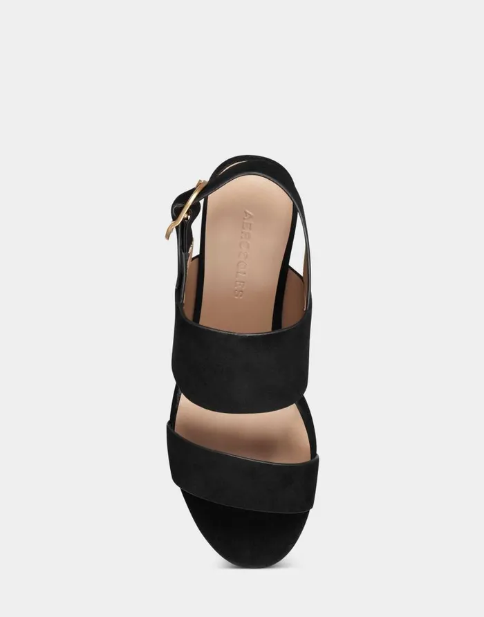 Aerosoles Comfortable Women039s Sandal In Black Genuine Suede Black Suede Women Platforms Aerosoles Comfortable Women039s Sandal In Black Genuine Suede Black Suede Women Platforms