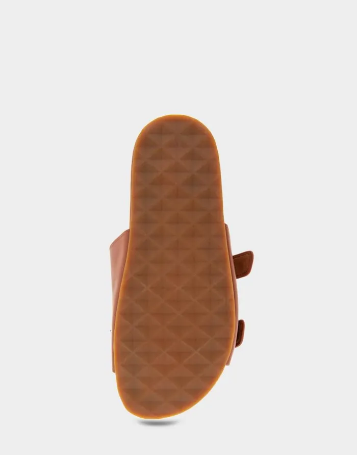 Aerosoles Comfortable Women039s Two Band Molded Footbed Sandal In Gingerbread Leather Gingerbread Leather Women Clogs and Mules