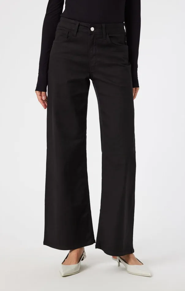 Alena Straight Leg In Black Luxe Twill Women Mavi Jeans Pants