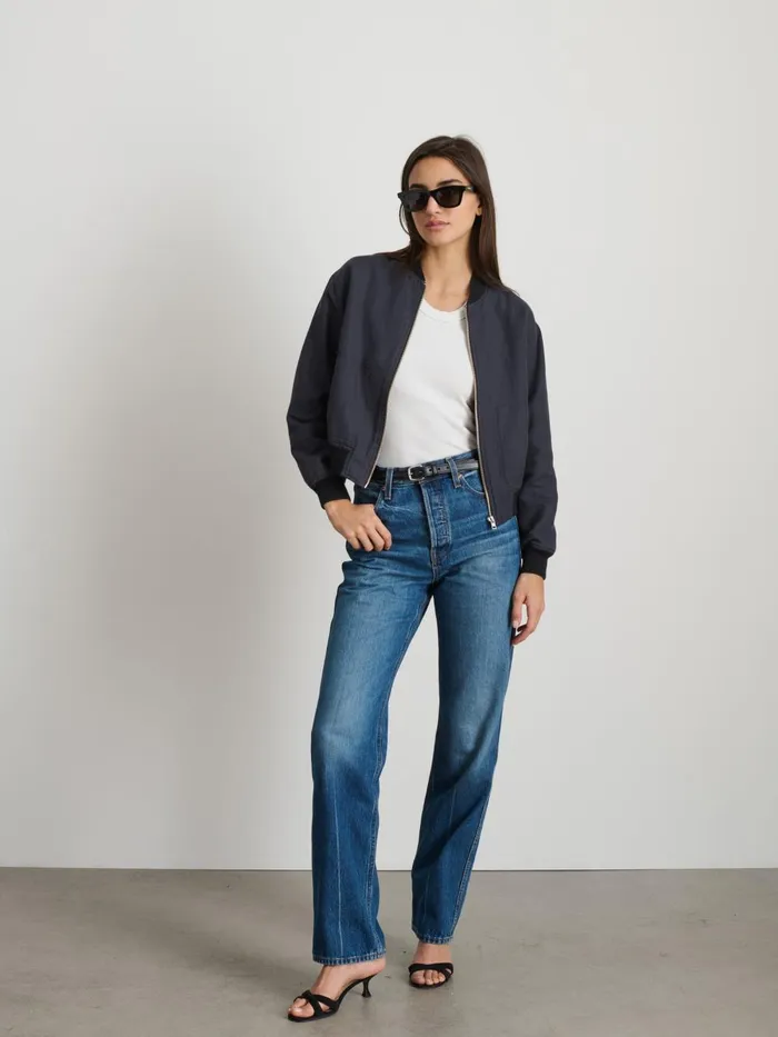 Alex Mill Jackets Outerwear Women Madeline Cropped Zip Jacket