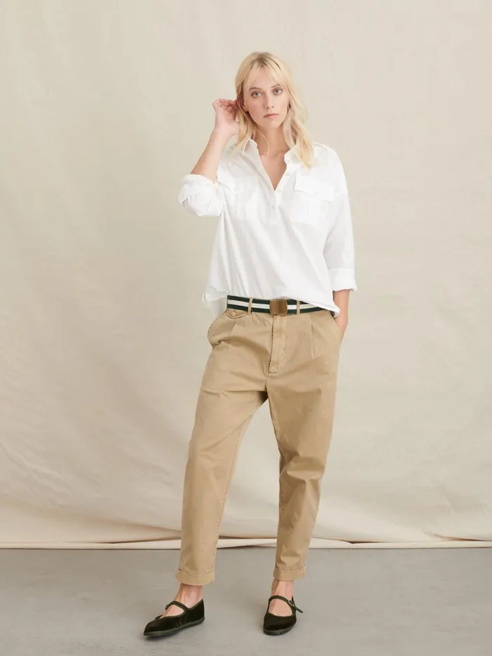 Alex Mill Pants Men Standard Pleated Pant In Chino Vintage Khaki