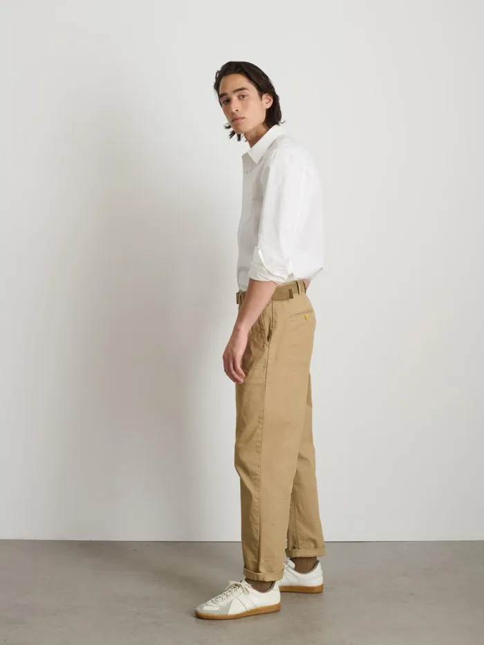 Alex Mill Pants Men Standard Pleated Pant In Chino Vintage Khaki