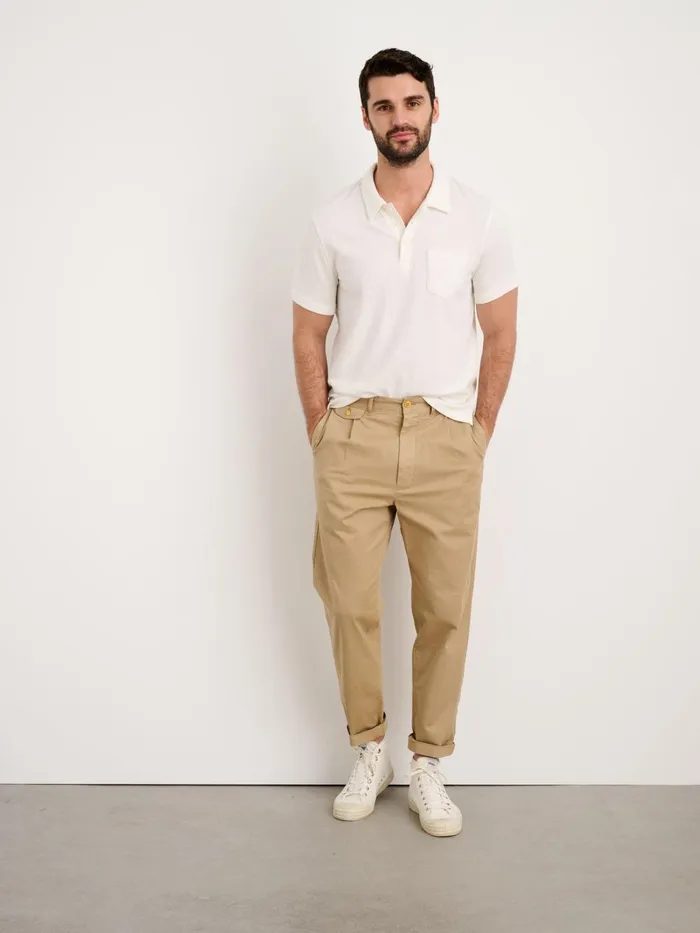 Alex Mill Pants Men Standard Pleated Pant In Chino Vintage Khaki