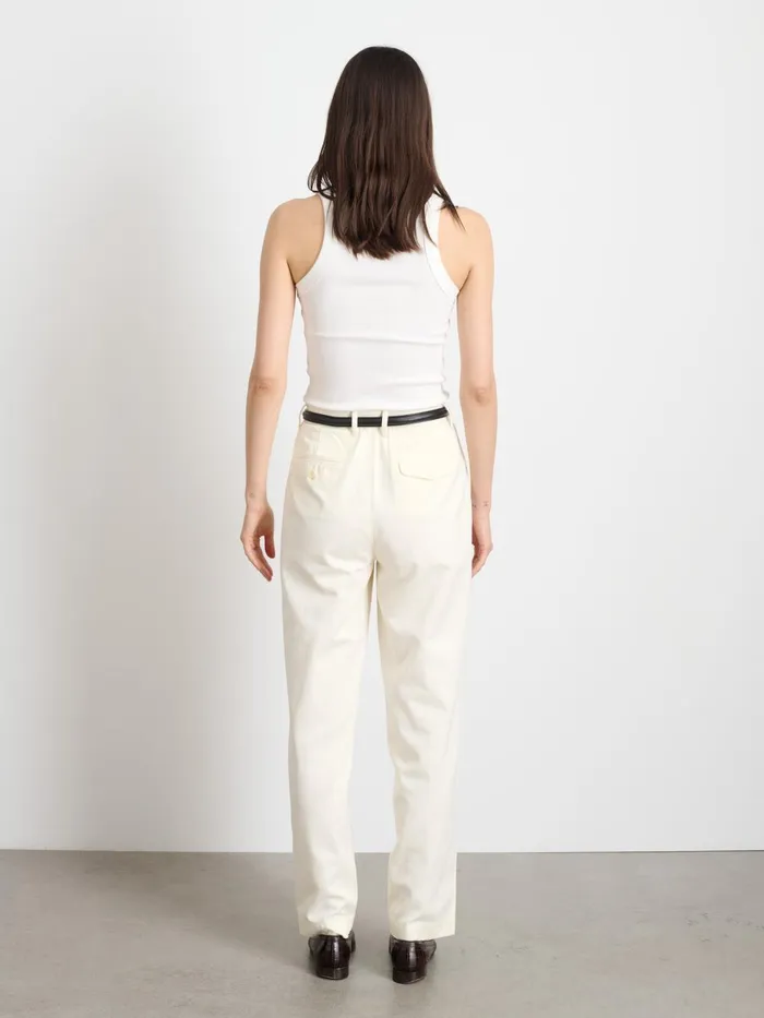 Alex Mill Pants Women Keaton Double Pleat Pant In Twill Light Bone