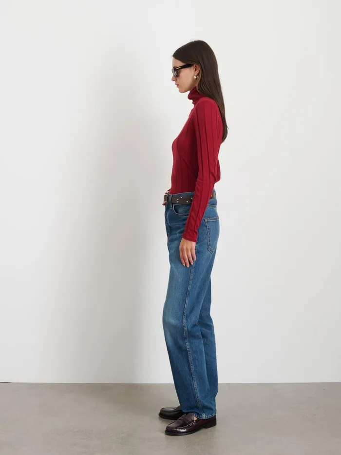 Alex Mill Sweaters Women Ellie Ribbed Turtleneck In Cotton Cashmere Cabernet Alex Mill Sweaters Women Ellie Ribbed Turtleneck In Cotton Cashmere Cabernet