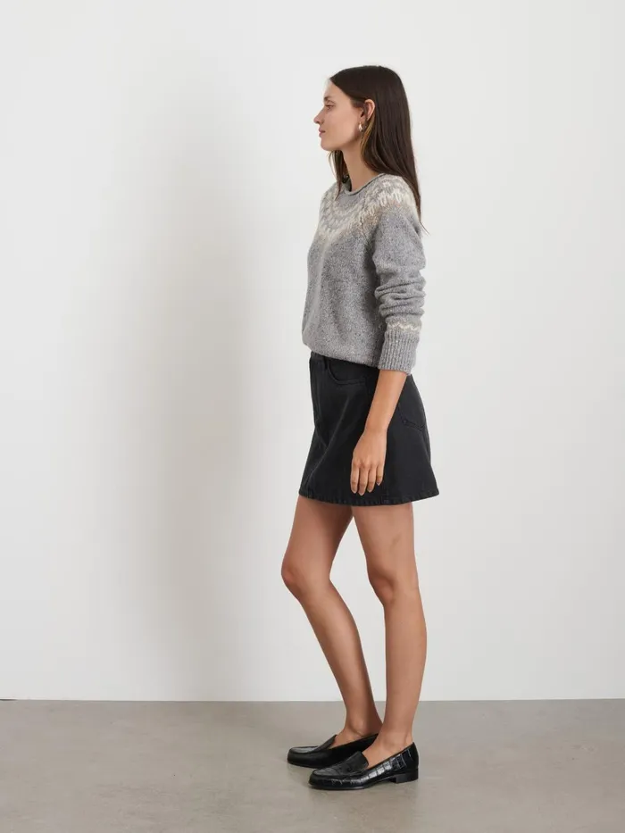 Alex Mill Sweaters Women Jamie Fair Isle Sweater Heather Grey