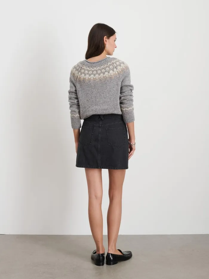 Alex Mill Sweaters Women Jamie Fair Isle Sweater Heather Grey