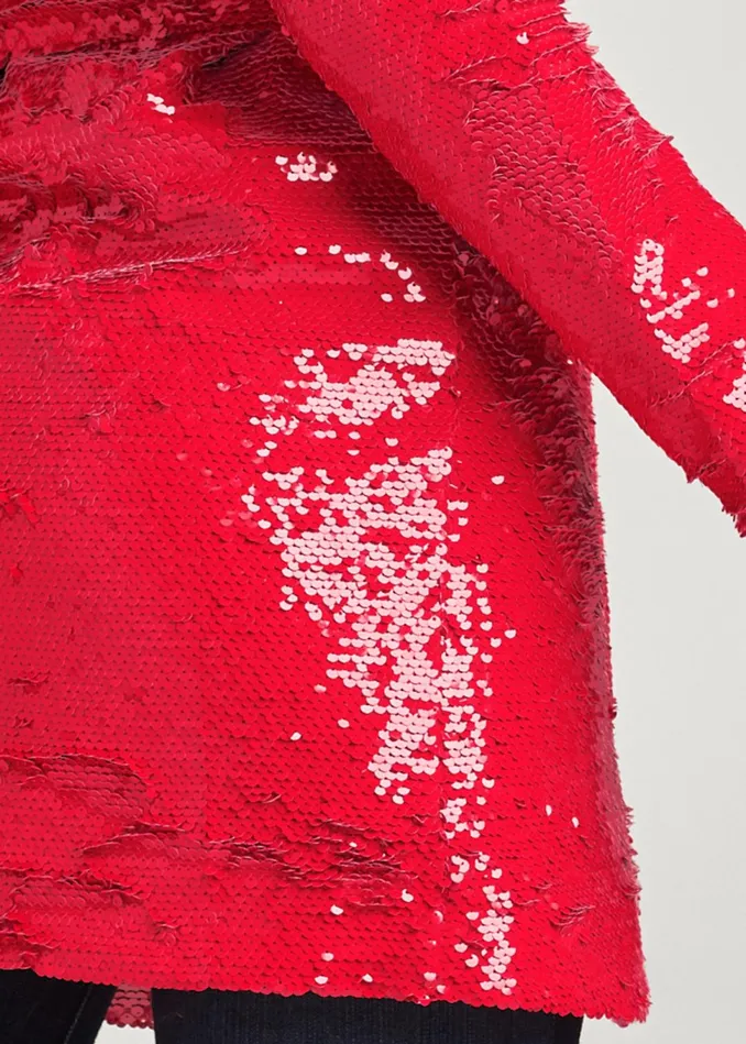Allover Sequin Blazer Red Women VENUS Jackets