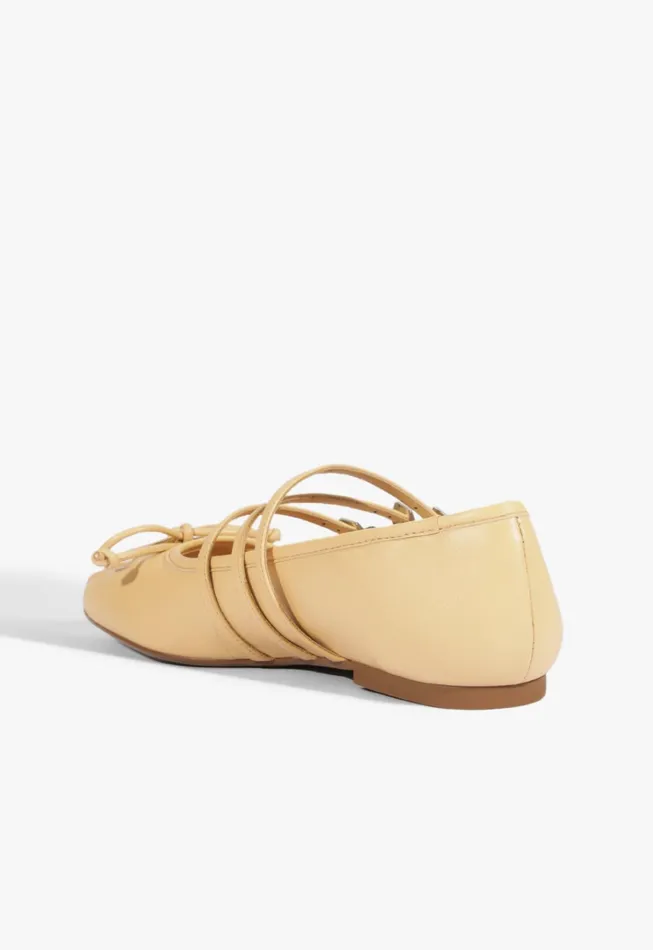 Arissa Strap Ballet Flat Beige Women Schutz Shoes Ballerinas