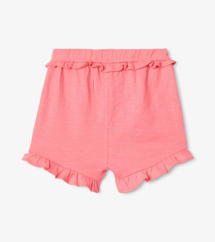 Baby and Toddler Girls Pink Ruffle Shorts Hatley