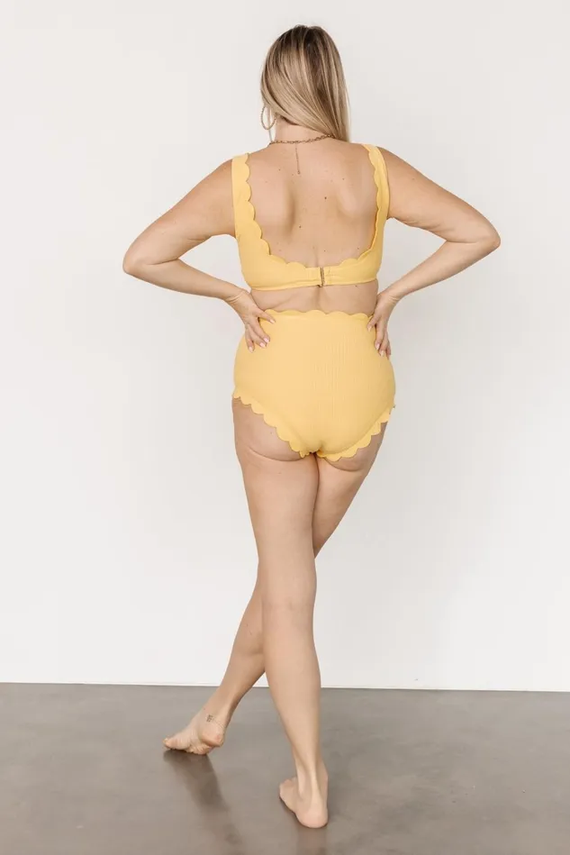 Baltic Born Bikini Women Honolulu High Waist Bikini Bottom Yellow Baltic Born Bikini Women Honolulu High Waist Bikini Bottom Yellow