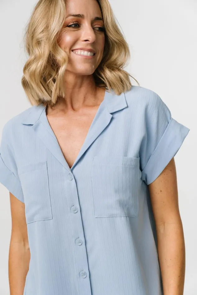 Baltic Born Blouses Shirts Women Shaylee Button Up Top Light Blue Baltic Born Blouses Shirts Women Shaylee Button Up Top Light Blue