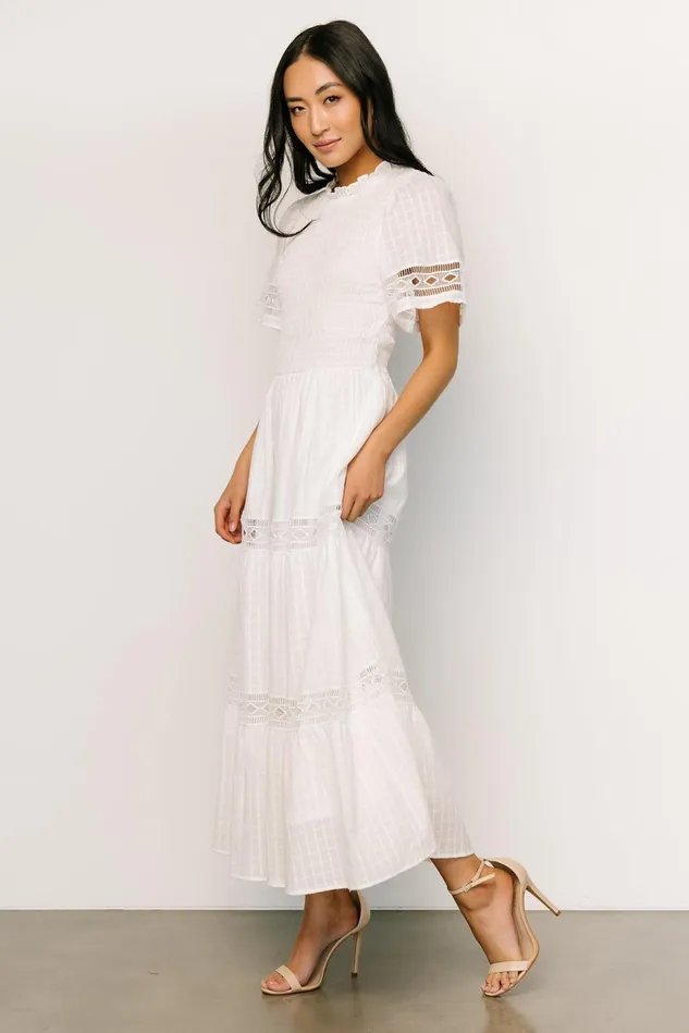 Baltic Born Bridal Women Loveland Geo Lace Maxi Dress Off White