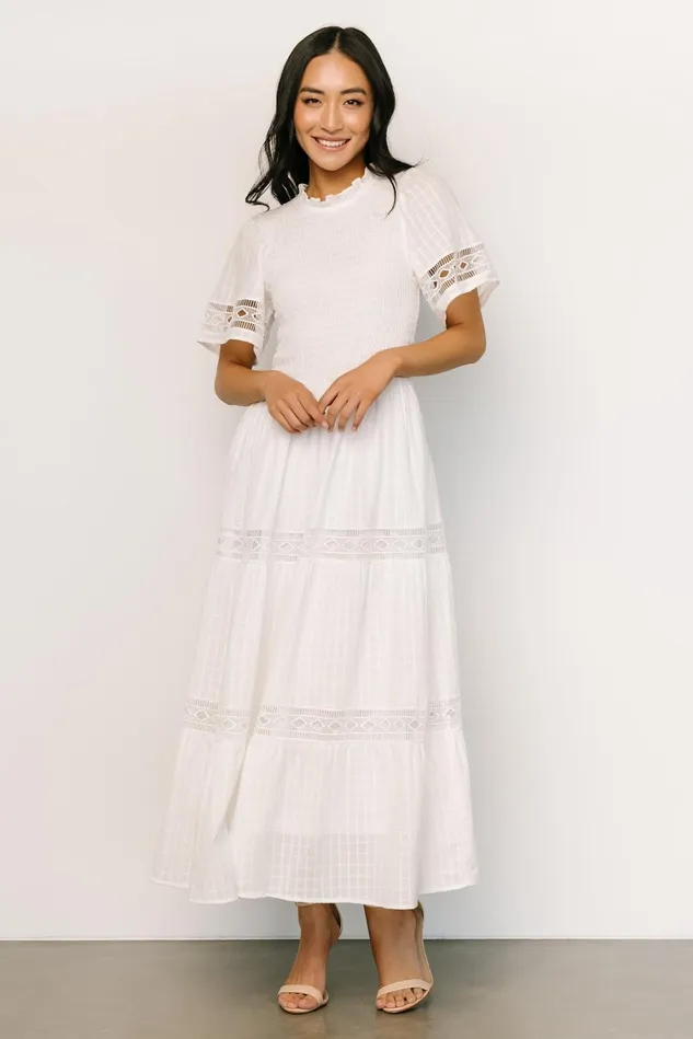 Baltic Born Bridal Women Loveland Geo Lace Maxi Dress Off White