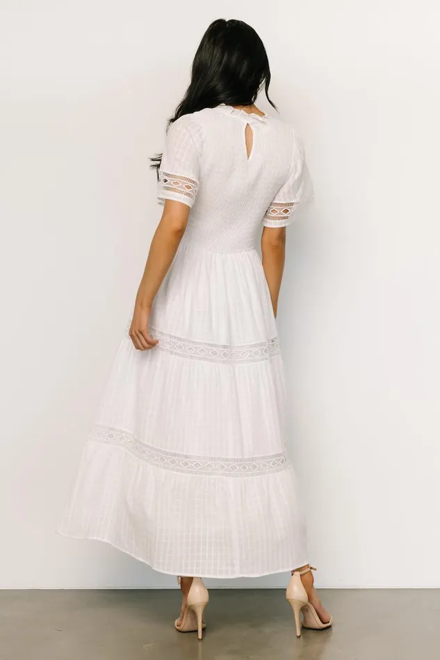 Baltic Born Bridal Women Loveland Geo Lace Maxi Dress Off White