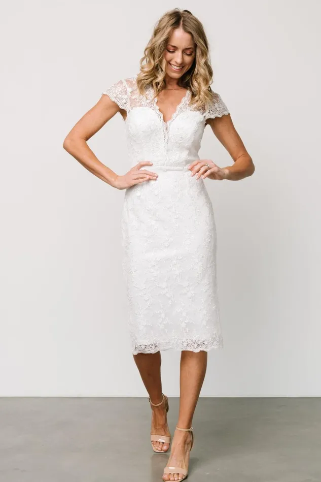 Baltic Born Embellished Sequin Women Oriana Embossed Shimmer Midi Dress Off White Baltic Born Embellished Sequin Women Oriana Embossed Shimmer Midi Dress Off White
