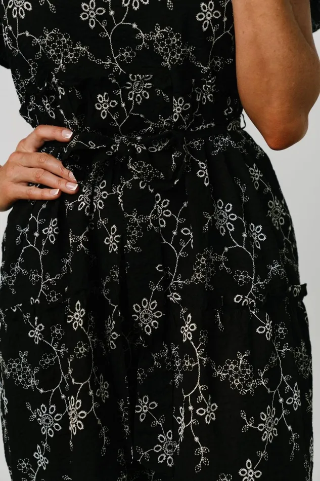 Baltic Born Midi Dresses Women Odeya Tiered Midi Dress Black White