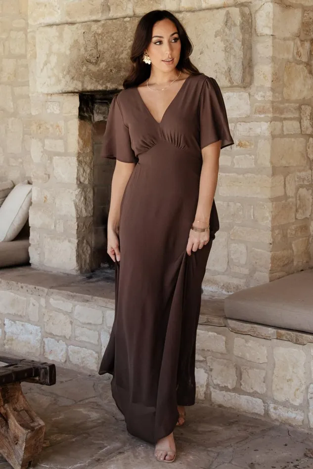 Baltic Born Mother Of The Bride Women Esti Maxi Dress Espresso