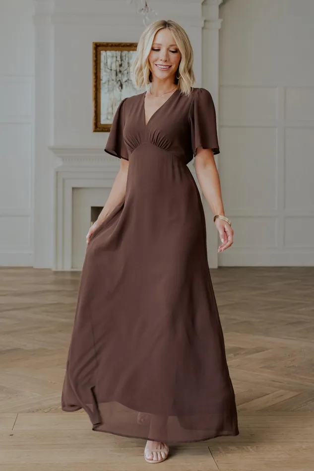 Baltic Born Mother Of The Bride Women Esti Maxi Dress Espresso