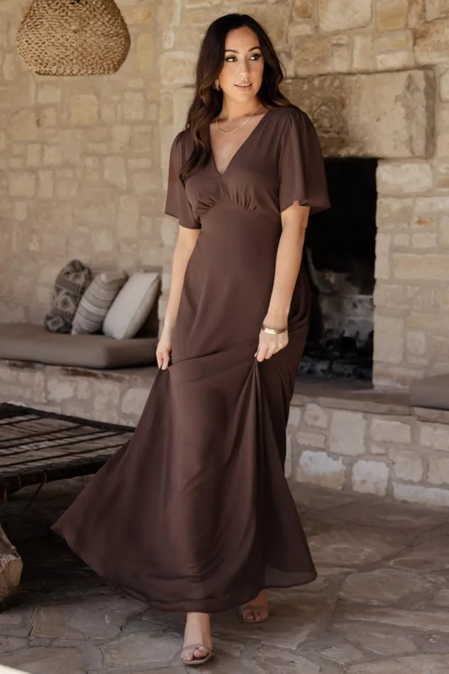 Baltic Born Mother Of The Bride Women Esti Maxi Dress Espresso