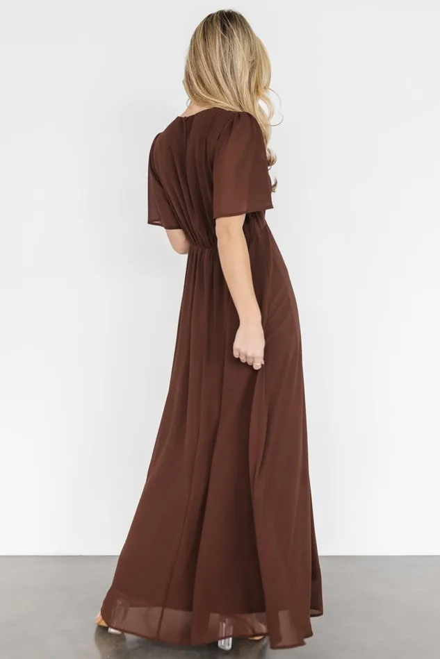 Baltic Born Mother Of The Bride Women Esti Maxi Dress Espresso