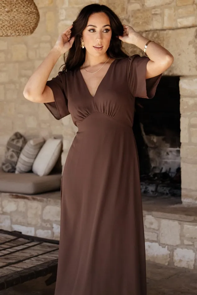 Baltic Born Mother Of The Bride Women Esti Maxi Dress Espresso