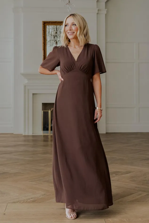 Baltic Born Mother Of The Bride Women Esti Maxi Dress Espresso
