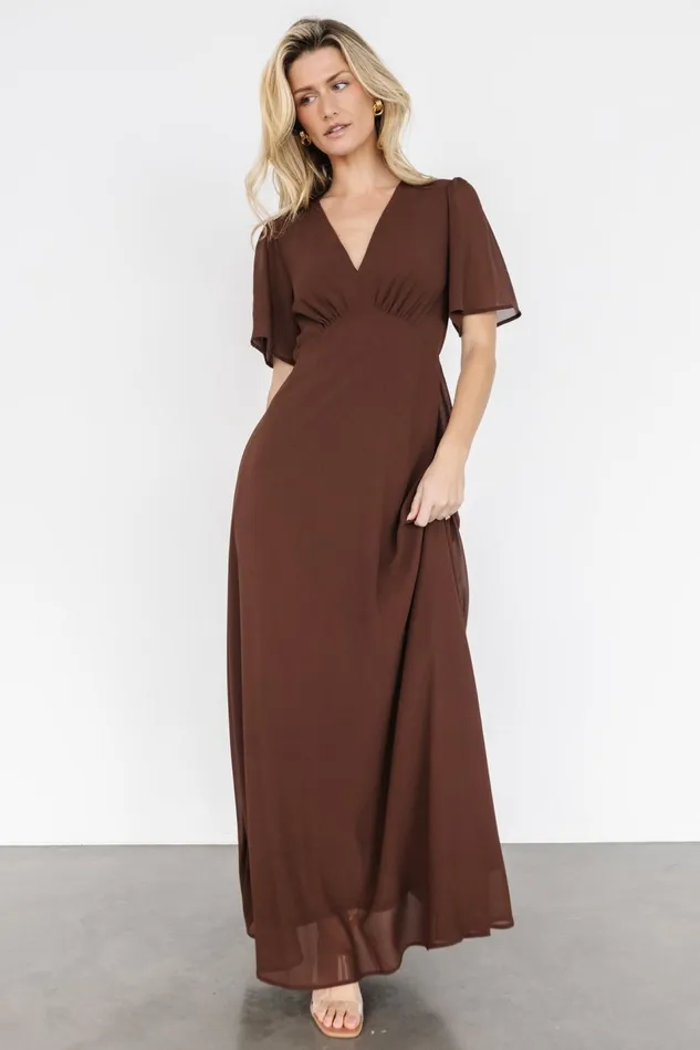 Baltic Born Mother Of The Bride Women Esti Maxi Dress Espresso