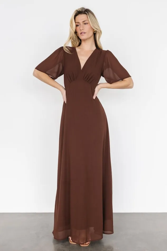 Baltic Born Mother Of The Bride Women Esti Maxi Dress Espresso