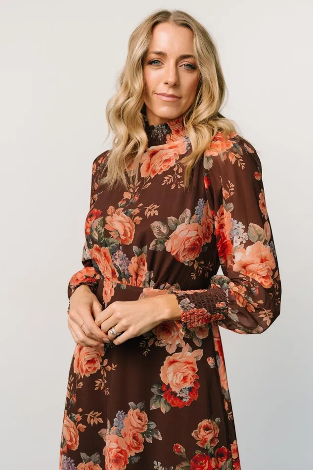 Baltic Born Mother Of The Bride Women Luciana Maxi Dress Brown Floral Baltic Born Mother Of The Bride Women Luciana Maxi Dress Brown Floral