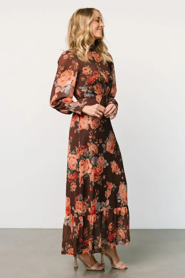 Baltic Born Mother Of The Bride Women Luciana Maxi Dress Brown Floral Baltic Born Mother Of The Bride Women Luciana Maxi Dress Brown Floral
