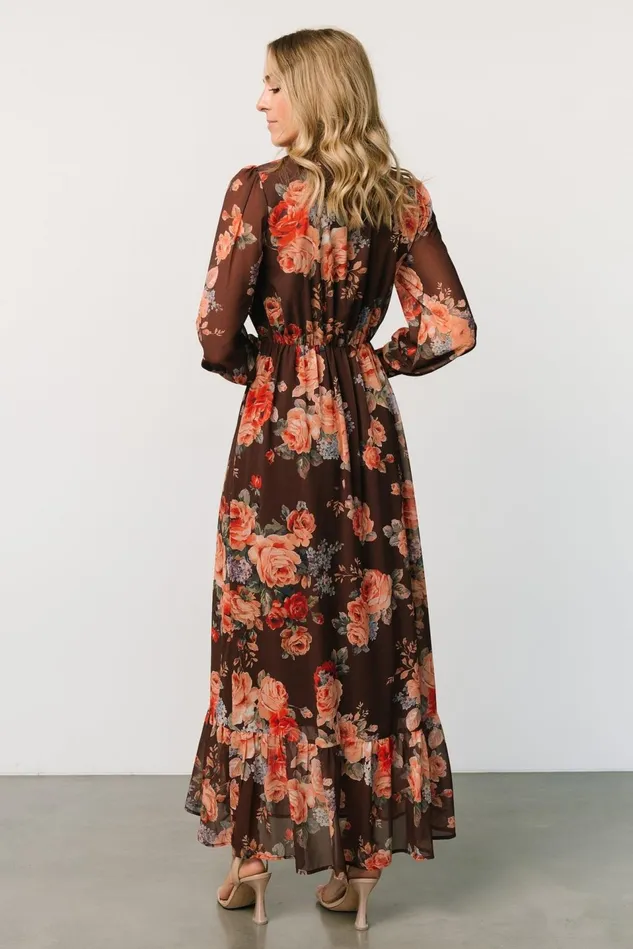 Baltic Born Mother Of The Bride Women Luciana Maxi Dress Brown Floral Baltic Born Mother Of The Bride Women Luciana Maxi Dress Brown Floral