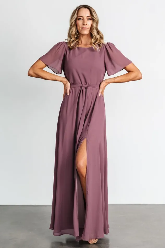 Baltic Born Mother Of The Bride Women Naomi Short Sleeve Maxi Dress Vintage Plum Baltic Born Mother Of The Bride Women Naomi Short Sleeve Maxi Dress Vintage Plum