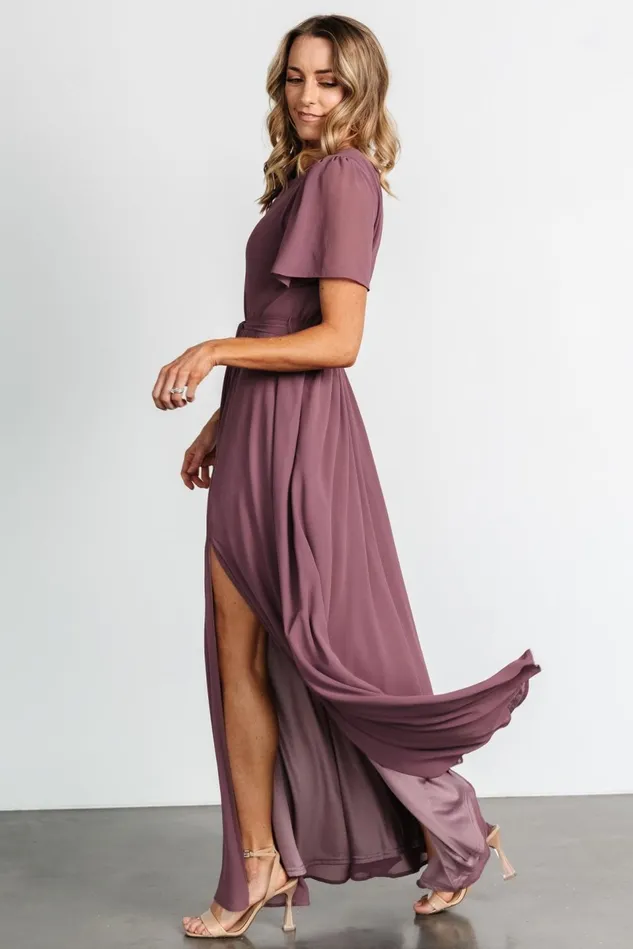 Baltic Born Mother Of The Bride Women Naomi Short Sleeve Maxi Dress Vintage Plum Baltic Born Mother Of The Bride Women Naomi Short Sleeve Maxi Dress Vintage Plum