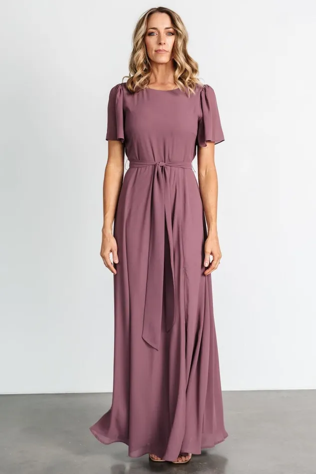 Baltic Born Mother Of The Bride Women Naomi Short Sleeve Maxi Dress Vintage Plum Baltic Born Mother Of The Bride Women Naomi Short Sleeve Maxi Dress Vintage Plum
