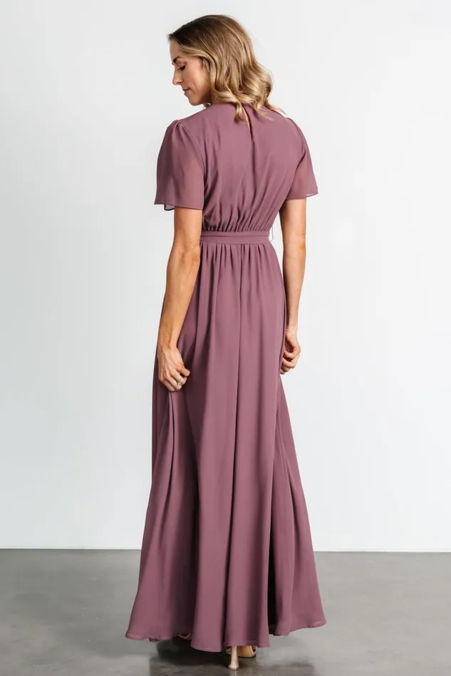 Baltic Born Mother Of The Bride Women Naomi Short Sleeve Maxi Dress Vintage Plum Baltic Born Mother Of The Bride Women Naomi Short Sleeve Maxi Dress Vintage Plum