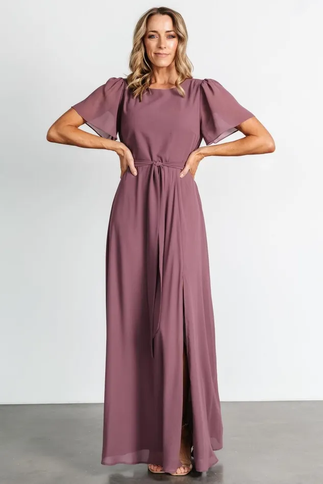 Baltic Born Mother Of The Bride Women Naomi Short Sleeve Maxi Dress Vintage Plum Baltic Born Mother Of The Bride Women Naomi Short Sleeve Maxi Dress Vintage Plum
