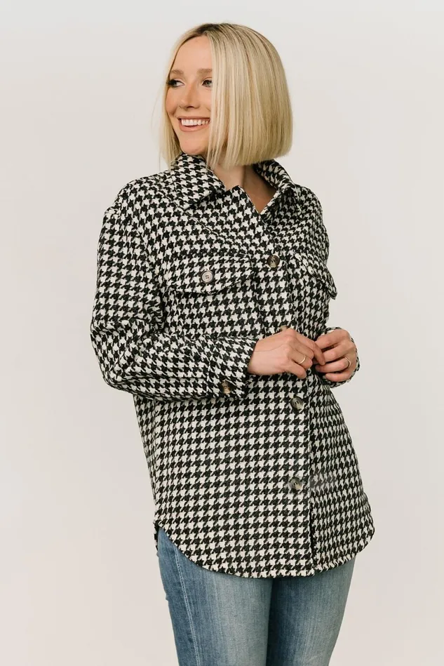 Baltic Born Outerwear Women Bridger Houndstooth Jacket Dark Navy Ivory Baltic Born Outerwear Women Bridger Houndstooth Jacket Dark Navy Ivory