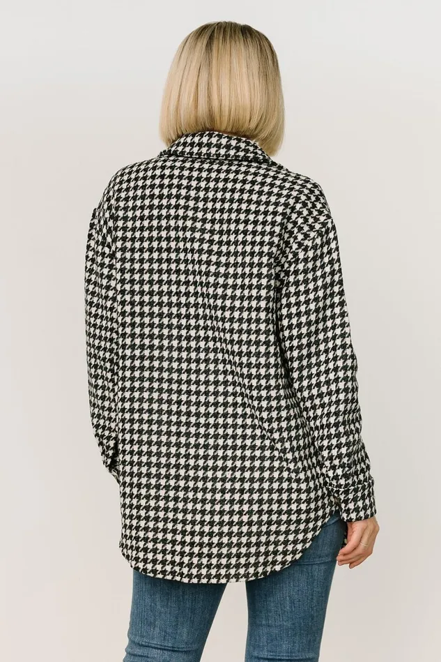 Baltic Born Outerwear Women Bridger Houndstooth Jacket Dark Navy Ivory Baltic Born Outerwear Women Bridger Houndstooth Jacket Dark Navy Ivory