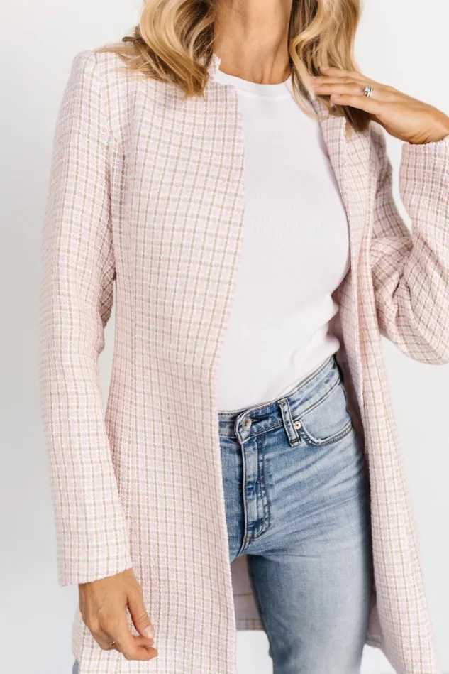 Baltic Born Outerwear Women Fanny Plaid Jacket Pink