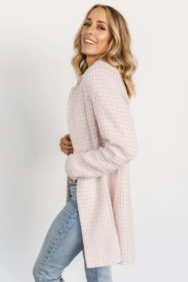 Baltic Born Outerwear Women Fanny Plaid Jacket Pink