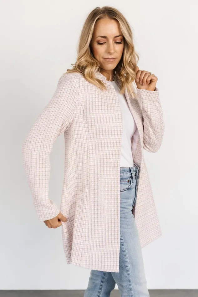 Baltic Born Outerwear Women Fanny Plaid Jacket Pink