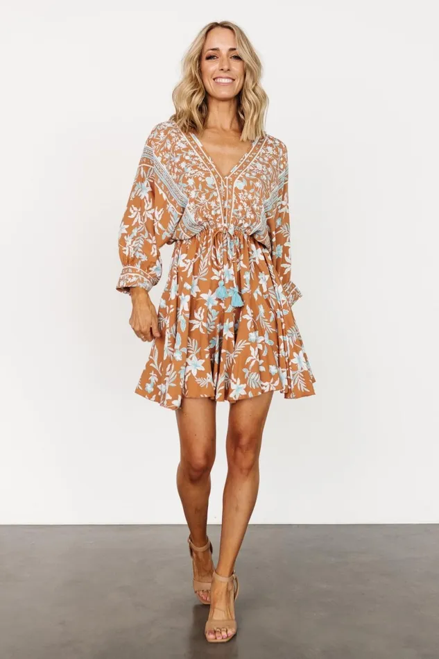 Baltic Born Short Dresses Women Adria Mini Dress Camel Blue